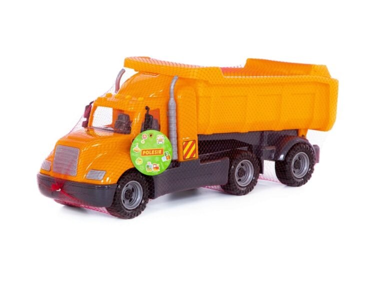 - Camionul cu semiremorca basculanta este realizat din plastic rezistent.