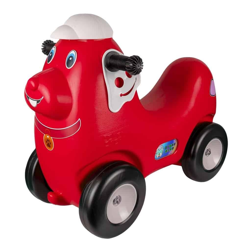 rosu - ROBENTOYS - - Jucaria din plastic este compusa dintr-un vehicul – catel fara pedale