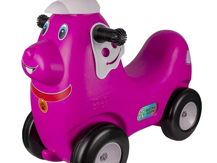 roz - ROBENTOYS - - Jucaria din plastic este compusa dintr-un vehicul – catel fara pedale