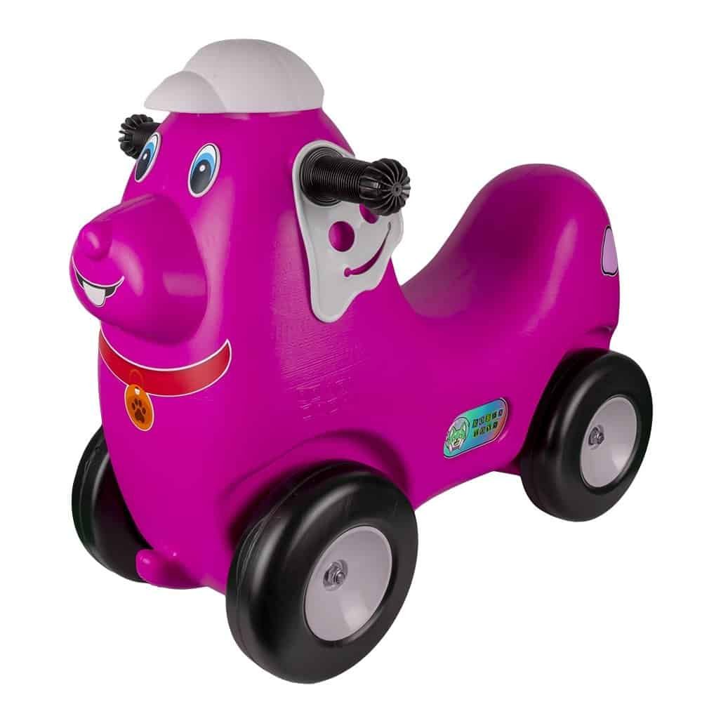 roz - ROBENTOYS - - Jucaria din plastic este compusa dintr-un vehicul – catel fara pedale