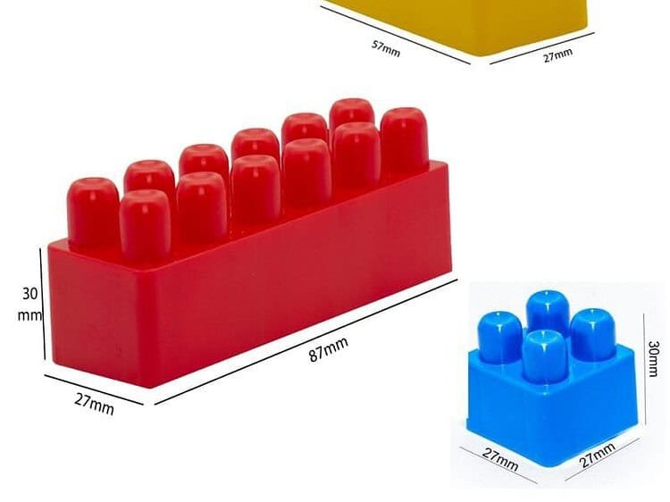 Joaca cu blocuri de construcție pentru copii, set educațional din plastic colorat.