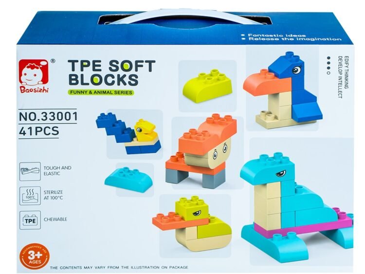 Cuburi constructii - - Setul contine: 41 blocuri de constructii cu opt modele diferite