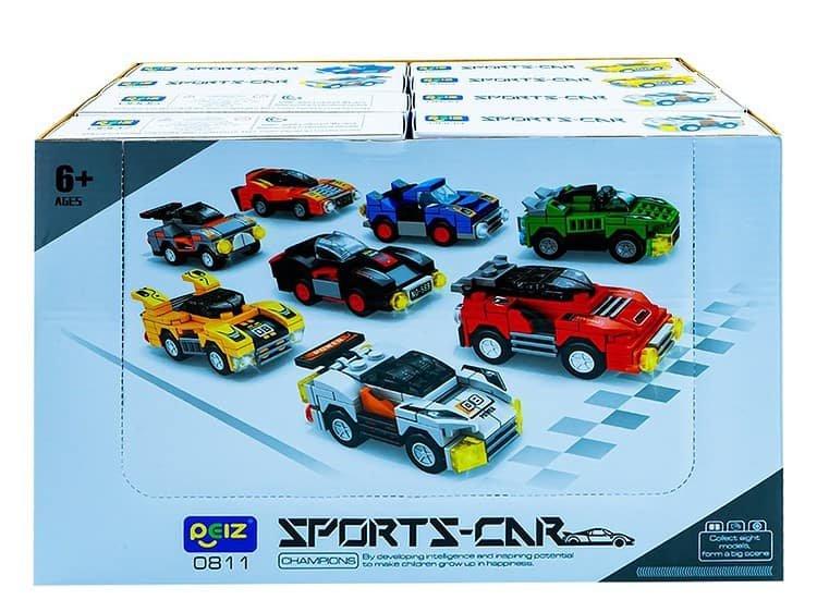 16 seturi/cutie - - Setul contine 16 cutii cu blocuri de constructii cu ajutorul carora copii pot realiza 16 masini