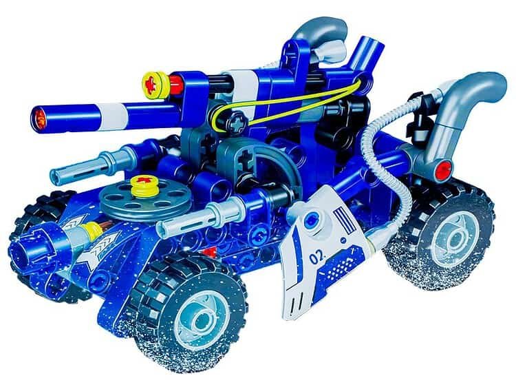 Tanc - - Setul contine 142 blocuri de constructii pentru asamblarea unui tanc