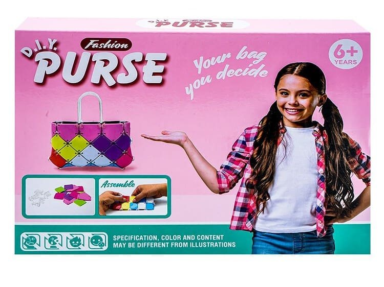 Geanta DIY pentru fetite - - Setul contine: 37 placi