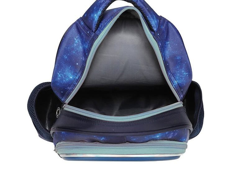 - Ghiozdanul are: compartimentul principal cu buzunar