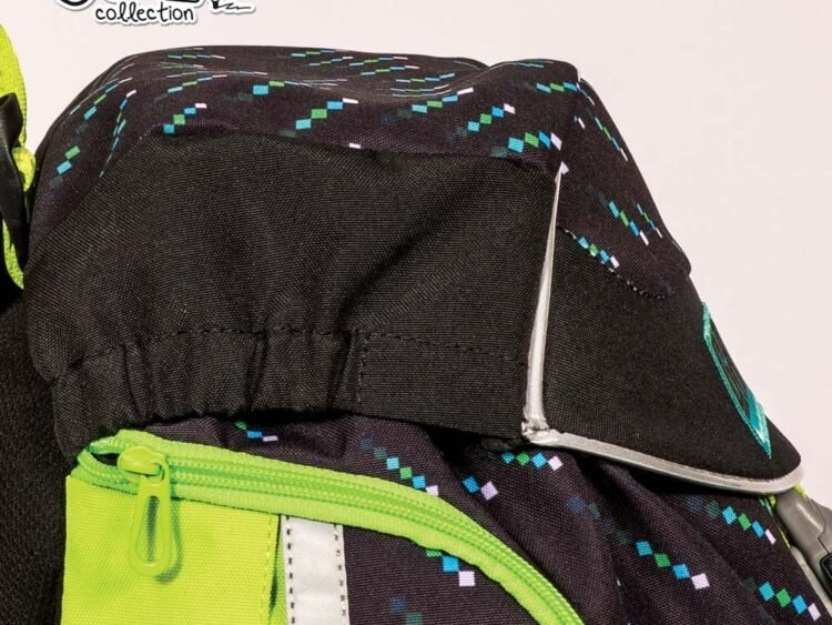 bretele cu sistem integrat de reglare a inaltimii si catarama de fixare transversala