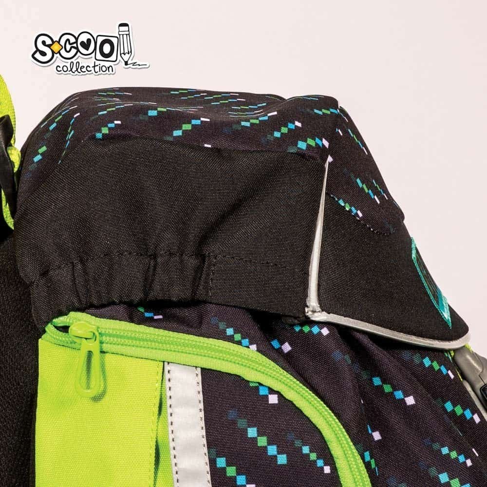 bretele cu sistem integrat de reglare a inaltimii si catarama de fixare transversala