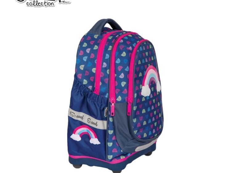 38x39x19.5 cm - S-COOL - - Ghiozdanul anatomic cu imprimeu RAINBOW este conceput pentru baieti cu varsta scolara.