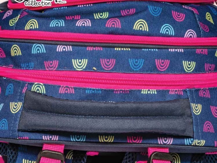 - Ghiozdanul este dotat cu: compartiment principal