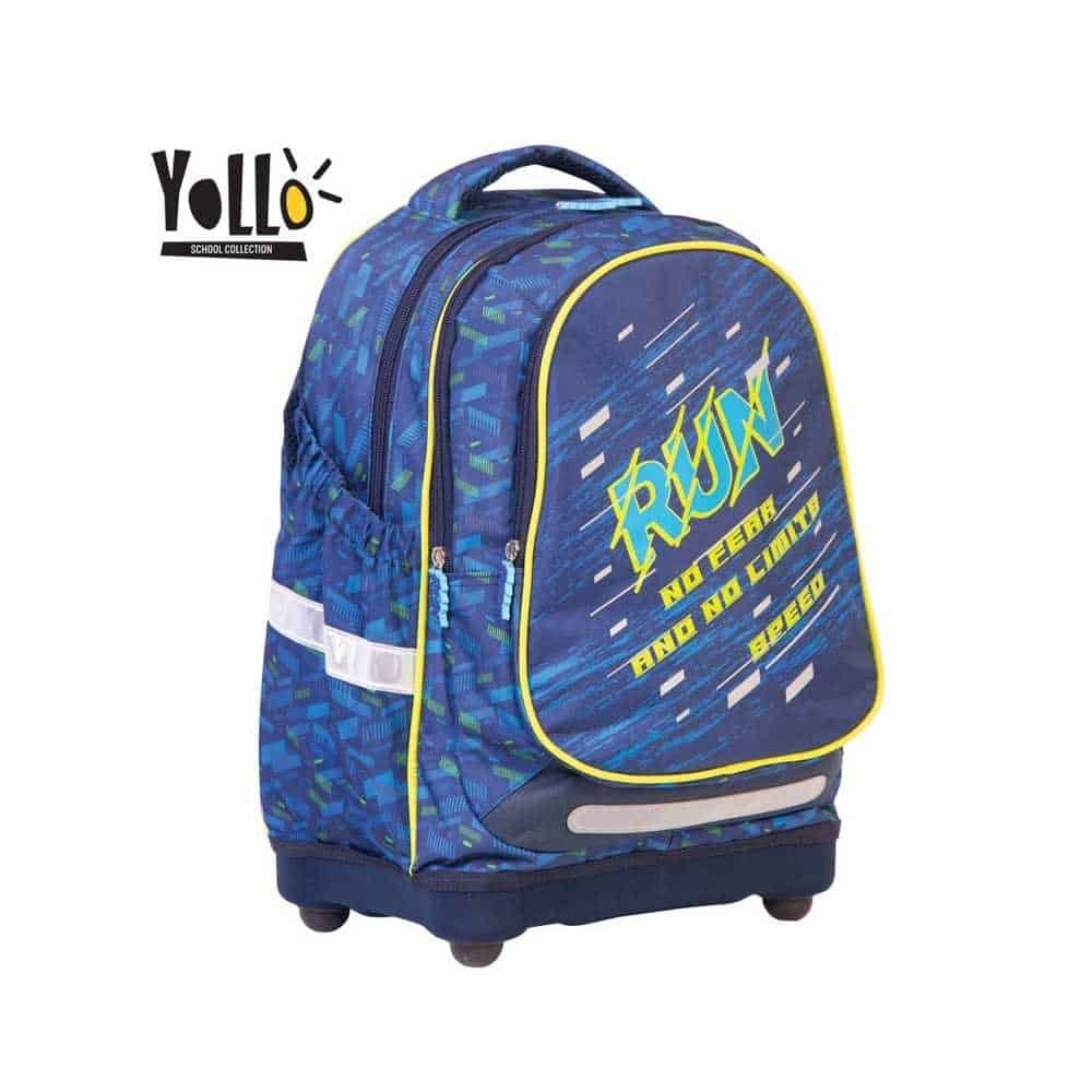 38 cm - YOLLO - Ghiozdan anatomic RUN