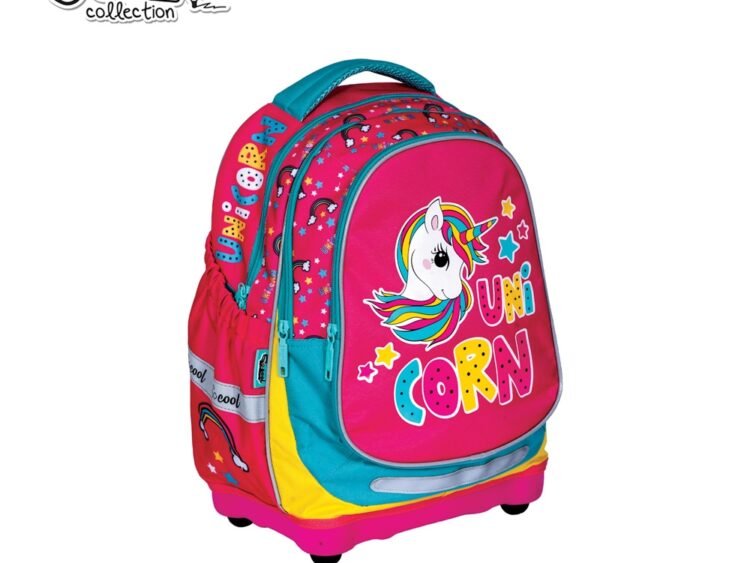 38x39x19.5 cm - S-COOL - - Ghiozdanul anatomic cu imprimeu UNICORN este conceput pentru baieti cu varsta scolara.