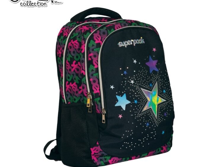 41x29x15 cm - S-COOL - - Ghiozdanul pentru fete are 1 compartiment cu buzunar pentru laptop