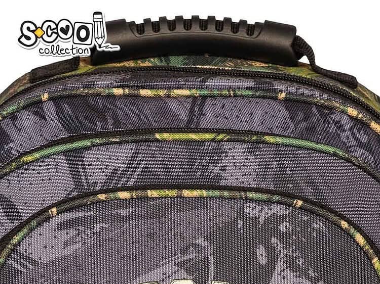 - Ghiozdanul este realizat din poliester rezistent 600D