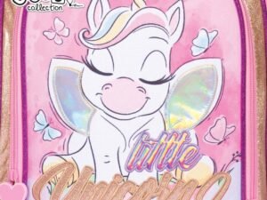 iar la interior din captusala. Buzunarul frontal are imprimeu