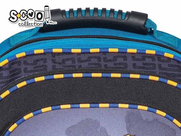 - Ghiozdanul este realizat din poliester rezistent 600D