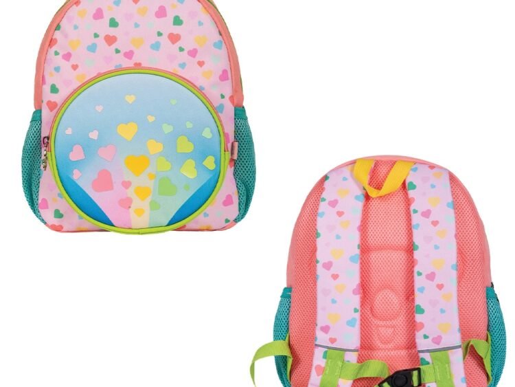 buzunar frontal imprimat PVC cu inimioare