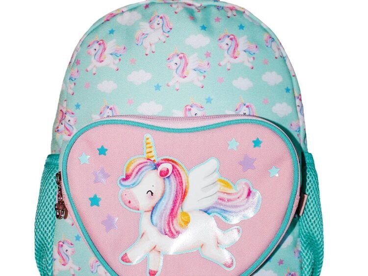 31x24x9 cm - S-COOL - - Rucsacelul pentru fetite cu varsta prescolara are un compartiment din poliester cu buzunar 1/2