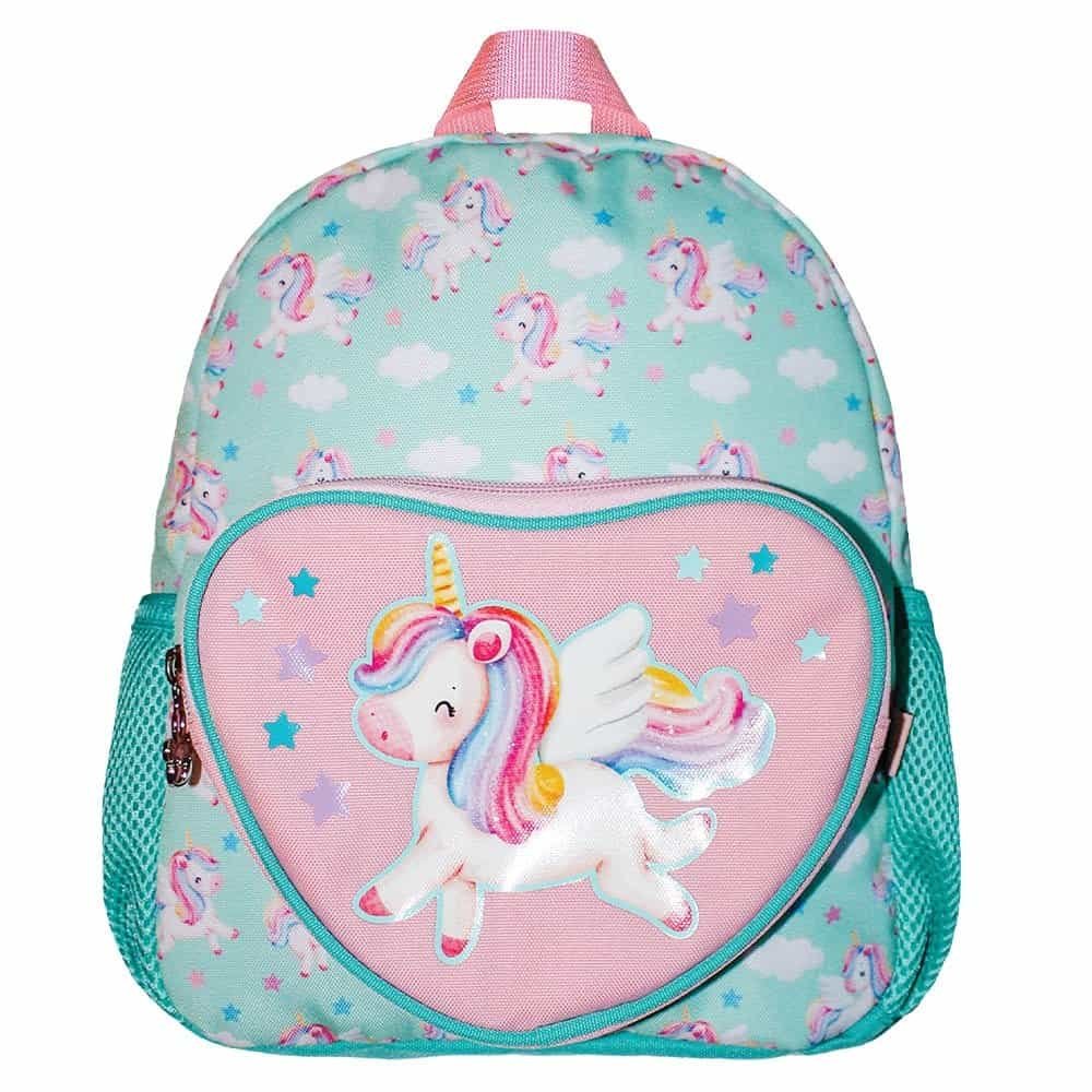 31x24x9 cm - S-COOL - - Rucsacelul pentru fetite cu varsta prescolara are un compartiment din poliester cu buzunar 1/2