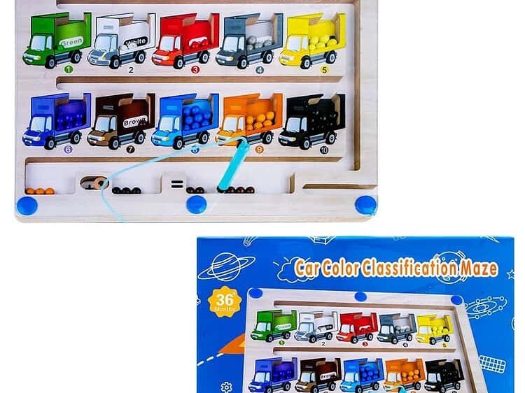 Joc magnetic din lemn