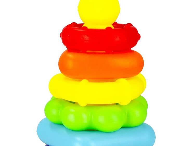 pentru bebelusi - BAMBAM - Joc piramida cu cercuri