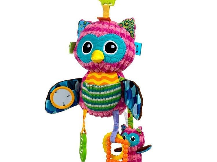 Bufnita mamica - BaliBazoo - - Jucaria din material textil si plastic are forma de bufnita cu puiut.