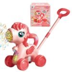 Jucarie de impins cu baloane de sapun