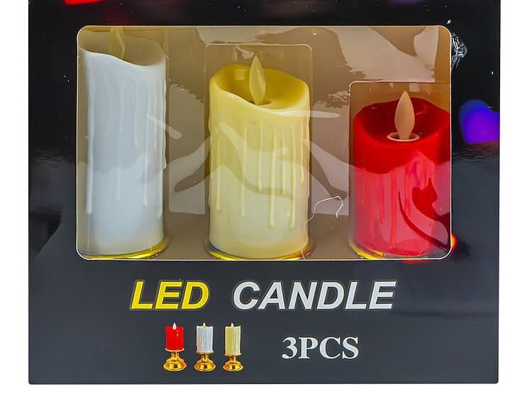 3 buc/set - Lumanare ornamentala - Candela