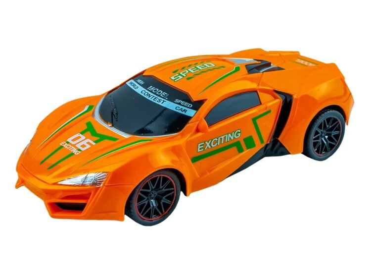 19.8x8.8x5.3 cm - - Jucaria contine 1 masina de curse si 1 telecomanda.