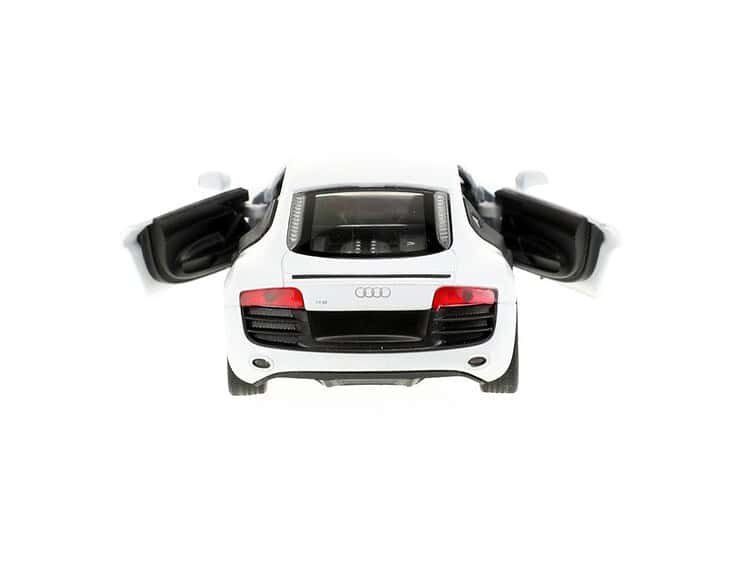 1. Mașinuță electrică pentru copii model Audi sport cu uși portiere deschise.