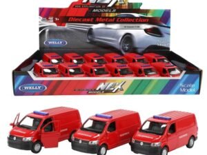 Masina Volkswagen Transporter T6 Van Welly - Toi-Toys - - Mini modelul Volkswagen Transporter T6 Van este fabricat din metal turnat sub presiune