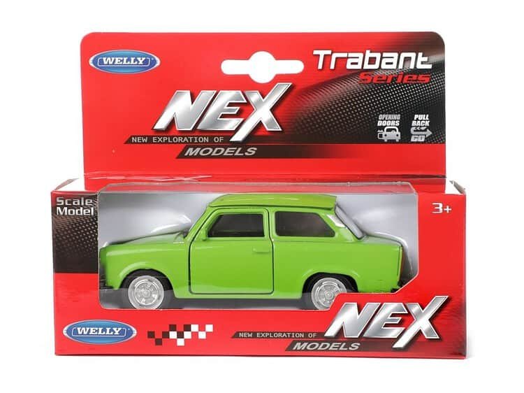 Jucarie auto de jucarie pentru copii, model verde, în cutie cu design atractiv.