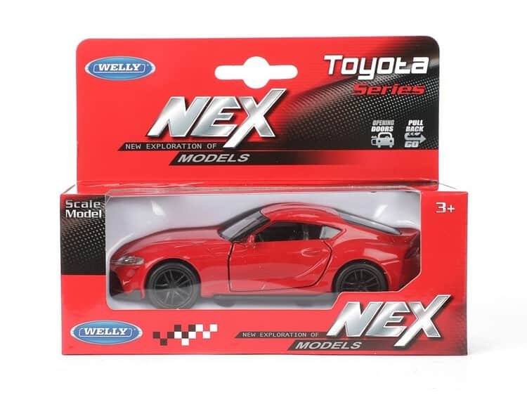 Jucărie mașină sport roșie pentru copii, model de colecție NEX Toyoda, pentru vârsta 3+.