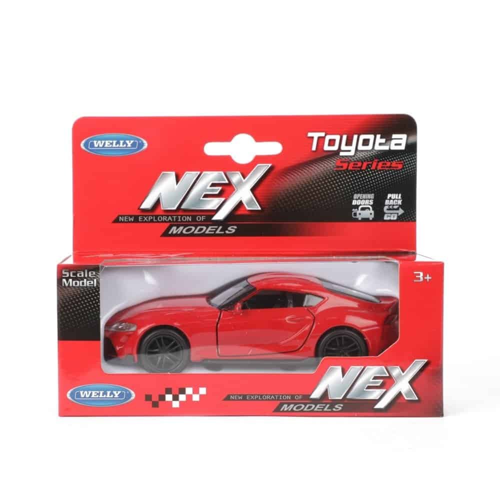 Jucărie mașină sport roșie pentru copii, model de colecție NEX Toyoda, pentru vârsta 3+.