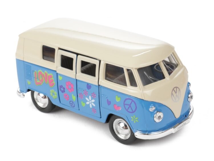 Miniaturi autobuz copii, decor hippie, jucarie plastic, jucarie copii, cadou creativ, decor tematic, toy van, jucarie educativă, decor pentru camera copilului, jucarie originala.
