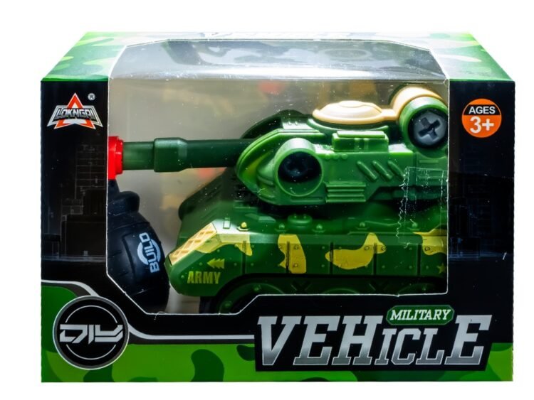 12 buc/set - - Setul contine 12 vehicule demontabile de armata