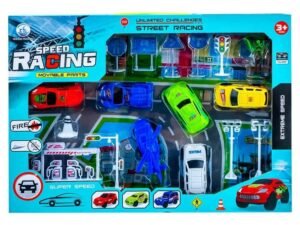 Masinute cu frictiune - - Setul educational contine: 1 covoras circulatie