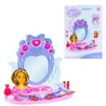 Masuta machiaj cu oglinda si accesorii - - Setul contine: 1 oglinda cu organizator