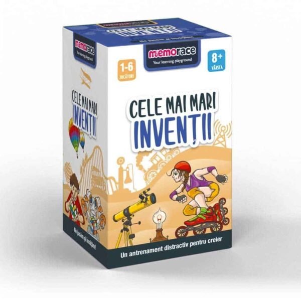 Memorace - Cele mai mari inventii este un joc distractiv si un excelent antrenament pentru creier. Pe langa distractie