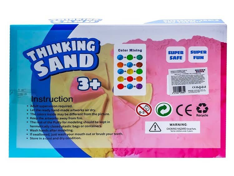 2 culori/cutie - - Pachetul include 2 x 500 g nisip senzorial