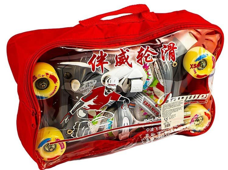 - In pachet se gasesc 1 pereche de patine cu rotile si 1 cheie imbus pentrru reglaj.