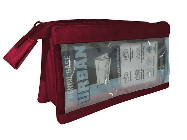 - Acesta are 3 compartimente ce se inchid cu fermoar din plastic. Suplimentar compartimentul central este prevazut cu fermoari.