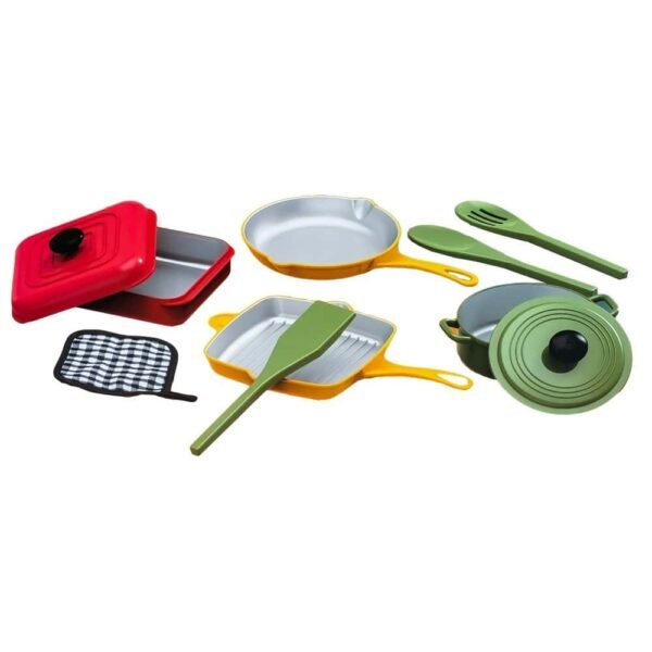 10 piese/set - - Jucaria contine: 1 tigaie rotunda