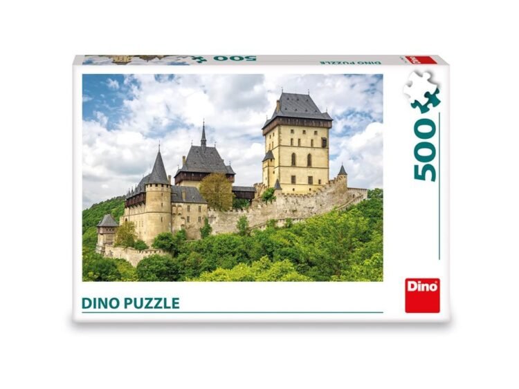 Castelul Karlstejn - DINO TOYS - - Puzzle-ul clasic este format din 500 piese ce compun o imagine impresionanta a castelului Karlstejn ce strajuieste dealul Kněží hore.
