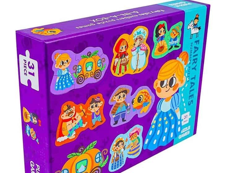 Colorate jucării pentru copii, set puzzle cu personaje și povești, ideal pentru joc și dezvoltare.