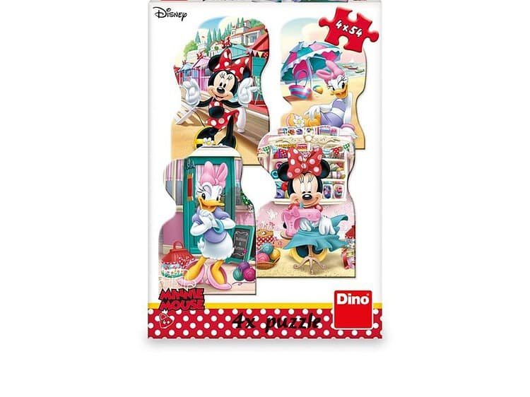 Minnie si Daisy - DINO TOYS - - Fetitele vor fi seduse de cele patru puzzle-uri din set
