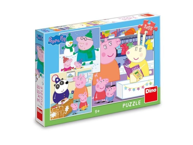 familia si prietenii ei. Cele trei puzzle-uri sunt realizate din 55 de piese.