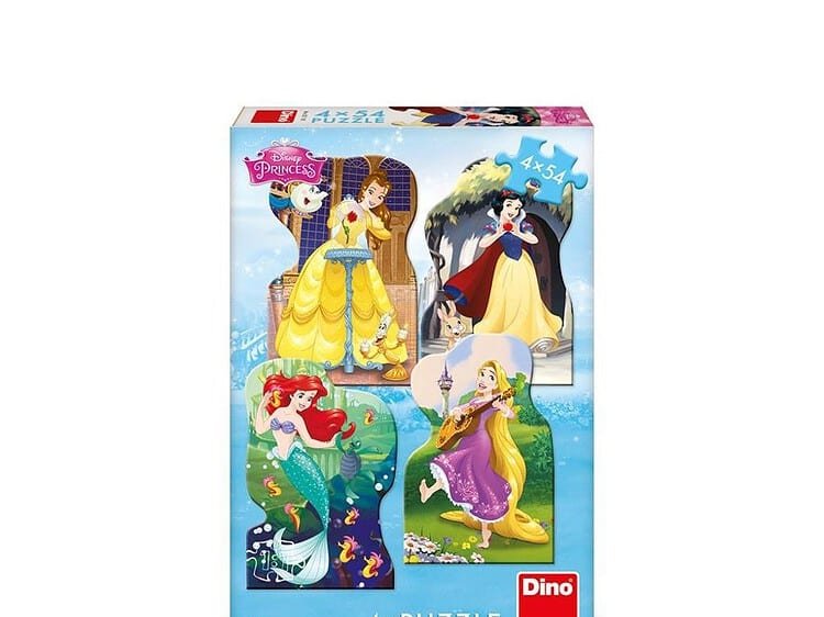 Printese - DINO TOYS - - Pachetul de 4 puzzle-uri cu imagini sugestive cu Rapunzel