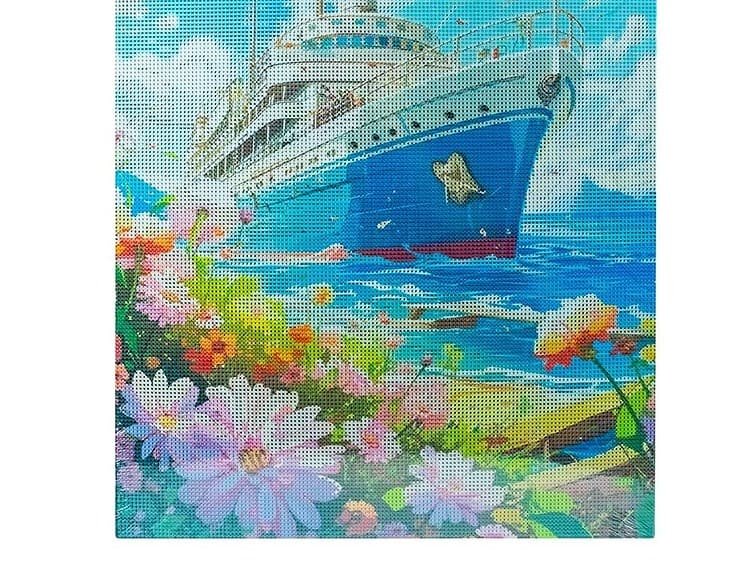 canvas 40x50 cm - - Kitul contine panza canvas cu imprimeu fixata pe placa din lemn stratificat atasata unei rame