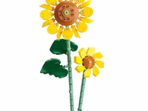 11 vor fi utilizate pentru asamblarea vazei si 240 pentru contruirea celor doua fire de floarea-soarelui.